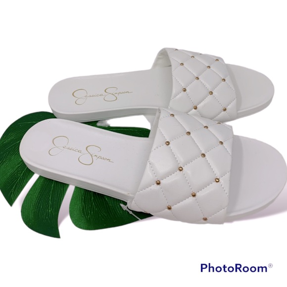 NWOT Jessica Simpson Studded Slide Sandal - Picture 2 of 9